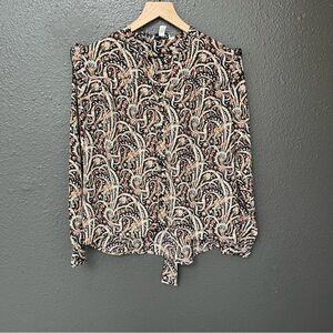 Anthropologie, See U Soon, paisley like printed blouse